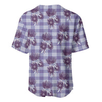 Purple Palaka Hawaii Baseball Jersey Hawaiian Lehua Blossoms