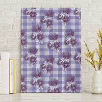 Purple Palaka Hawaii Canvas Wall Art Hawaiian Lehua Blossoms