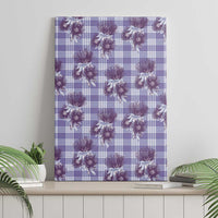 Purple Palaka Hawaii Canvas Wall Art Hawaiian Lehua Blossoms