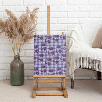 Purple Palaka Hawaii Canvas Wall Art Hawaiian Lehua Blossoms