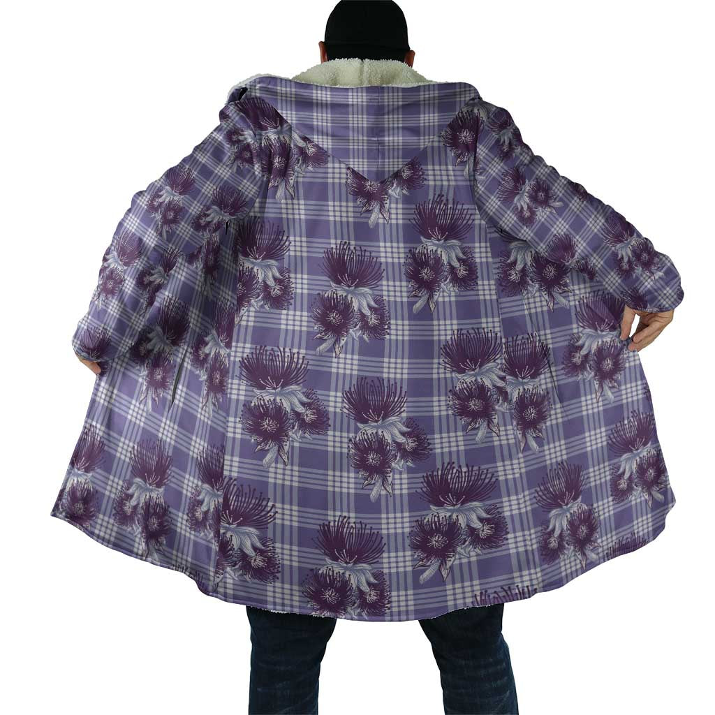 Purple Palaka Hawaii Cloak Hawaiian Lehua Blossoms