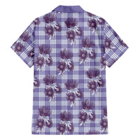 Purple Palaka Hawaii Family Matching Long Sleeve Bodycon Dress and Hawaiian Shirt Hawaiian Lehua Blossoms LT05 - Polynesian Pride