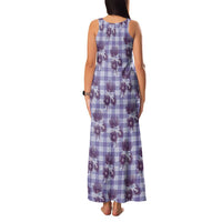 Purple Palaka Hawaii Family Matching Tank Maxi Dress and Hawaiian Shirt Hawaiian Lehua Blossoms LT05 - Polynesian Pride