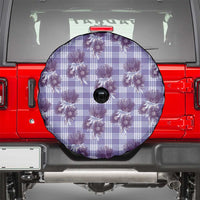 Purple Palaka Hawaii Spare Tire Cover Hawaiian Lehua Blossoms
