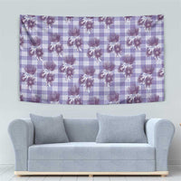 Purple Palaka Hawaii Tapestry Hawaiian Lehua Blossoms