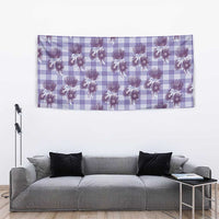 Purple Palaka Hawaii Tapestry Hawaiian Lehua Blossoms