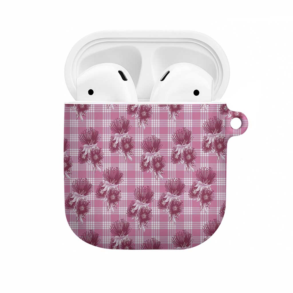Pink Palaka Hawaii AirPods Case Hawaiian Lehua Blossoms LT05 Pink - Polynesian Pride