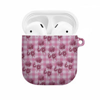 Pink Palaka Hawaii AirPods Case Hawaiian Lehua Blossoms