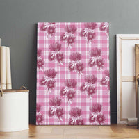 Pink Palaka Hawaii Canvas Wall Art Hawaiian Lehua Blossoms