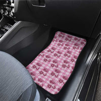 Pink Palaka Hawaii Car Mats Hawaiian Lehua Blossoms