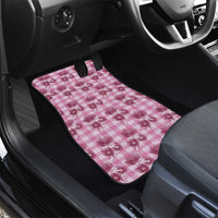Pink Palaka Hawaii Car Mats Hawaiian Lehua Blossoms