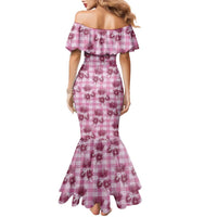 Pink Palaka Hawaii Family Matching Mermaid Dress and Hawaiian Shirt Hawaiian Lehua Blossoms LT05 - Polynesian Pride