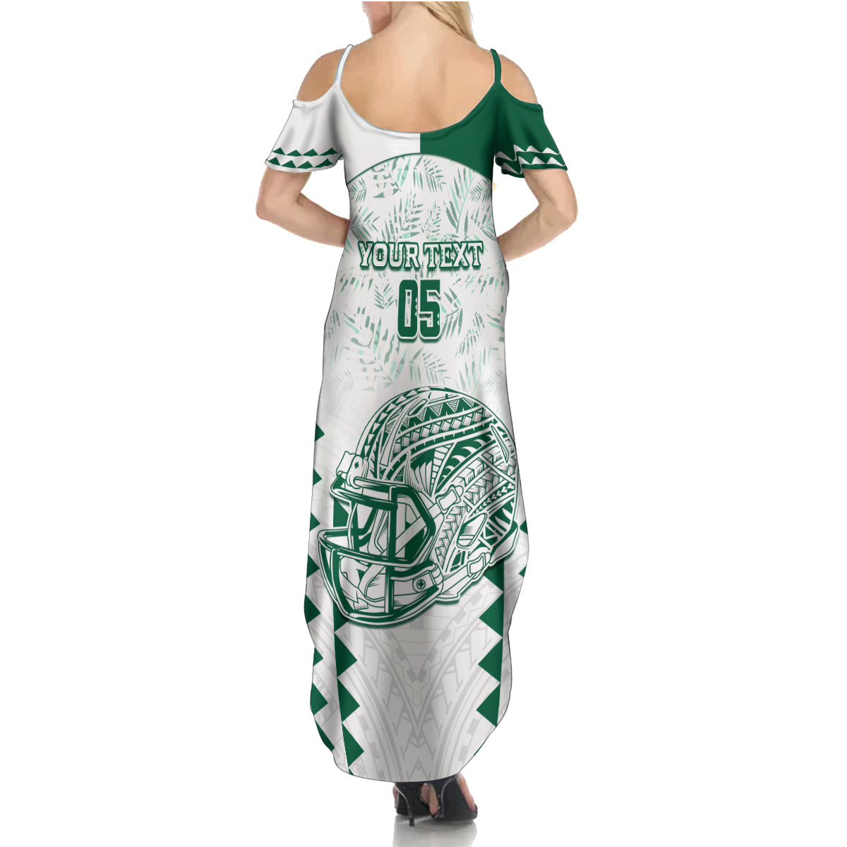 Custom Hawaii Football Family Matching Summer Maxi Dress and Hawaiian Shirt Rainbow Warriors Kakau Pattern LT05 - Polynesian Pride