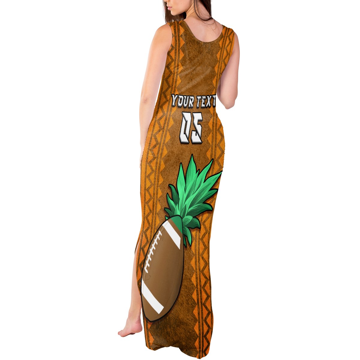 Custom Hawaii Honolulu Football Bowl Tank Maxi Dress Simple Style LT05 - Polynesian Pride