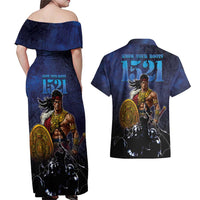 Philippines The First Hero Couples Matching Off Shoulder Maxi Dress and Hawaiian Shirt Lapu Lapu Know Your Roots LT05 - Polynesian Pride
