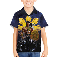 Philippines The First Hero Family Matching Long Sleeve Bodycon Dress and Hawaiian Shirt Lapu Lapu Know Your Roots