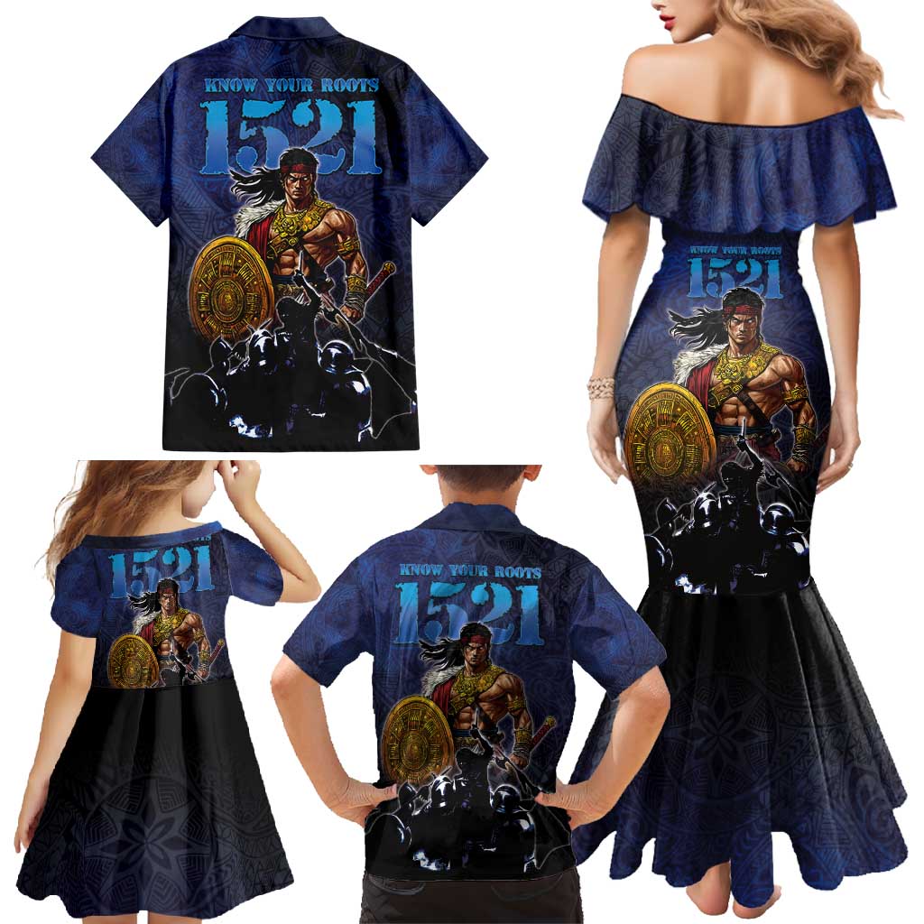 Philippines The First Hero Family Matching Mermaid Dress and Hawaiian Shirt Lapu Lapu Know Your Roots