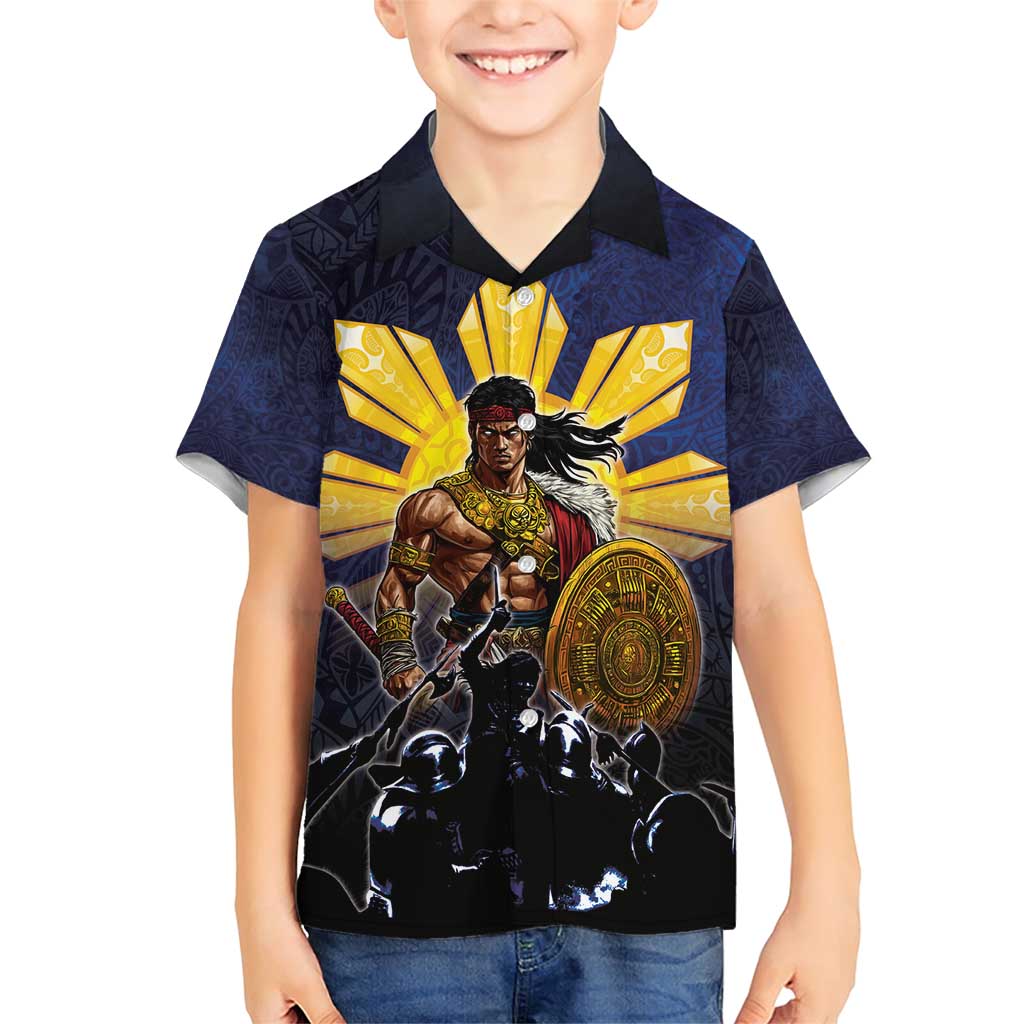 Philippines The First Hero Family Matching Short Sleeve Bodycon Dress and Hawaiian Shirt Lapu Lapu Know Your Roots