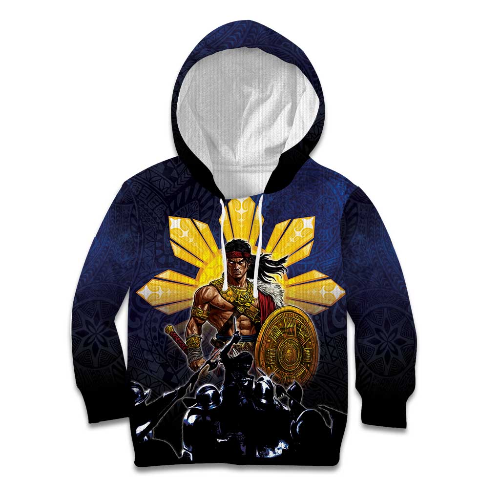 Philippines The First Hero Kid Hoodie Lapu Lapu Know Your Roots