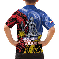 Philippines Lapu-Lapu Family Matching Long Sleeve Bodycon Dress and Hawaiian Shirt Proud Of My King LT05 - Polynesian Pride