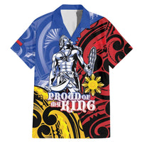 Philippines Lapu-Lapu Family Matching Mermaid Dress and Hawaiian Shirt Proud Of My King LT05 Dad's Shirt - Short Sleeve Blue - Polynesian Pride