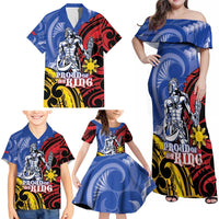 Philippines Lapu-Lapu Family Matching Off Shoulder Maxi Dress and Hawaiian Shirt Proud Of My King LT05 - Polynesian Pride