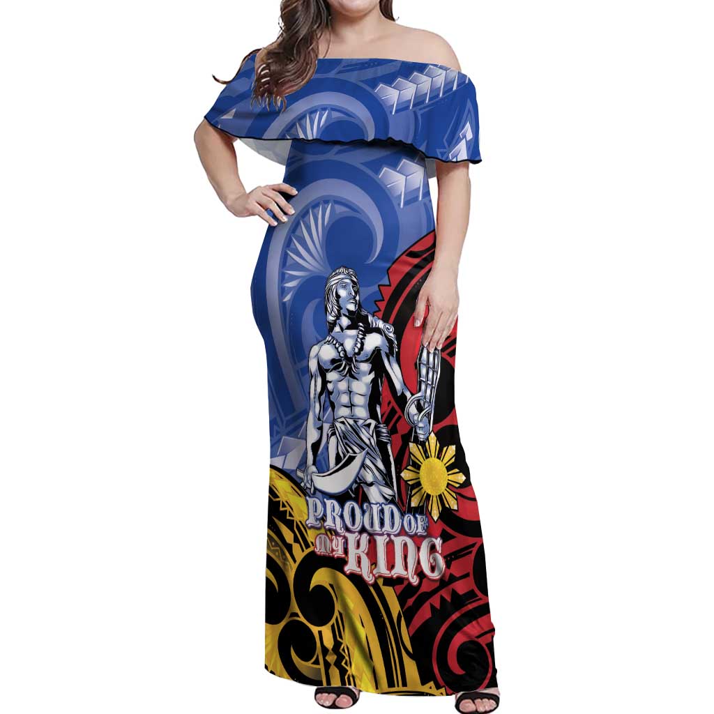 Philippines Lapu-Lapu Off Shoulder Maxi Dress Proud Of My King