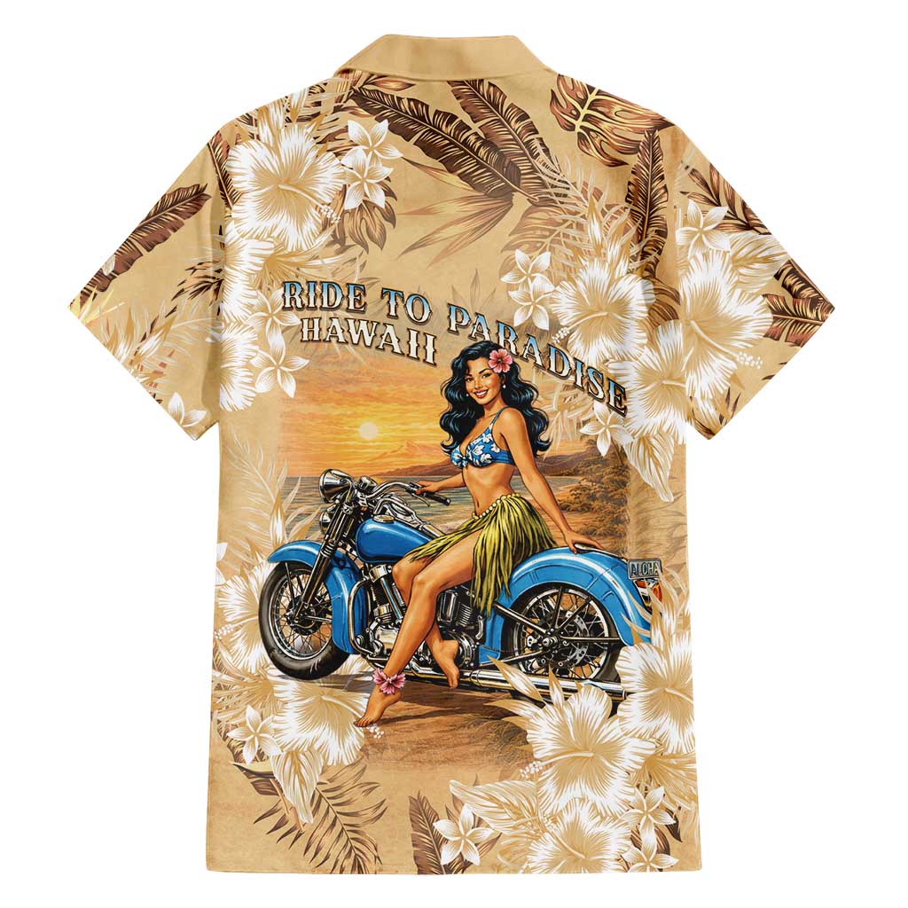 Aloha Hawaii Biker Family Matching Summer Maxi Dress and Hawaiian Shirt Ride To Paradise