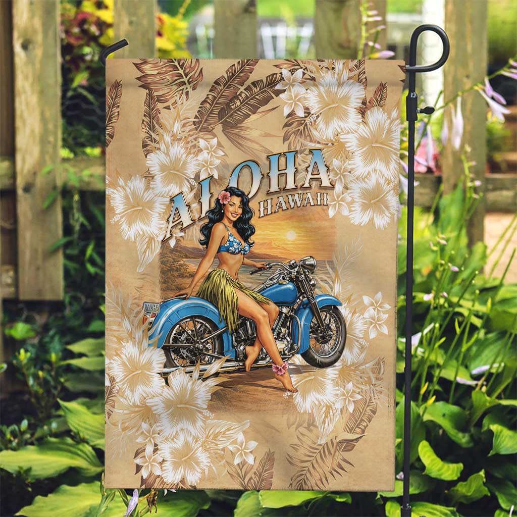 Aloha Hawaii Biker Garden Flag Ride To Paradise