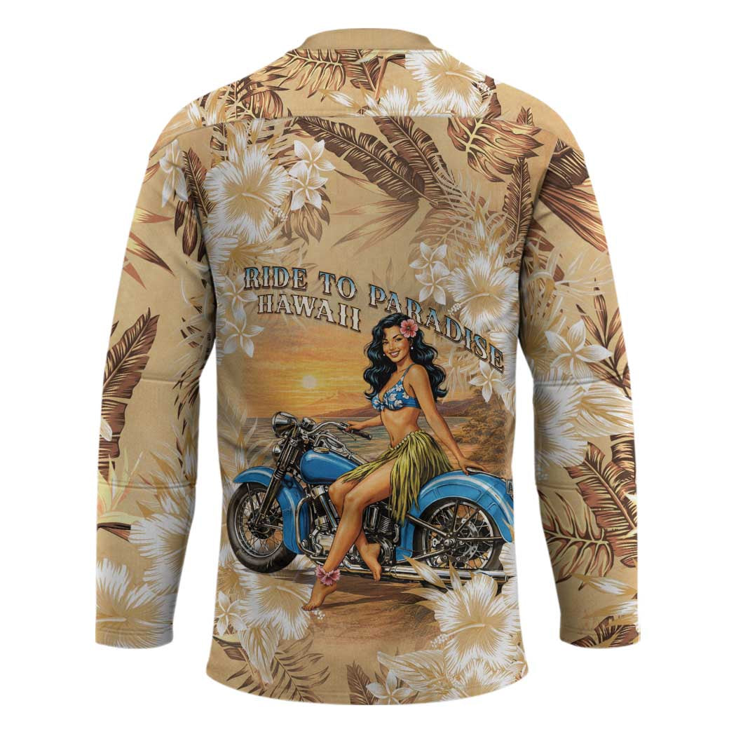 Aloha Hawaii Biker Hockey Jersey Ride To Paradise