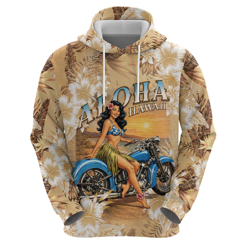 Aloha Hawaii Biker Hoodie Ride To Paradise