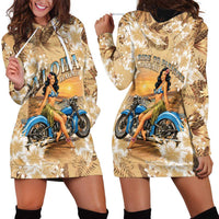 Aloha Hawaii Biker Hoodie Dress Ride To Paradise