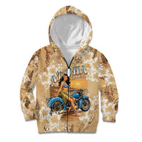 Aloha Hawaii Biker Kid Hoodie Ride To Paradise