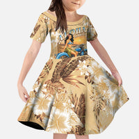Aloha Hawaii Biker Kid Short Sleeve Dress Ride To Paradise