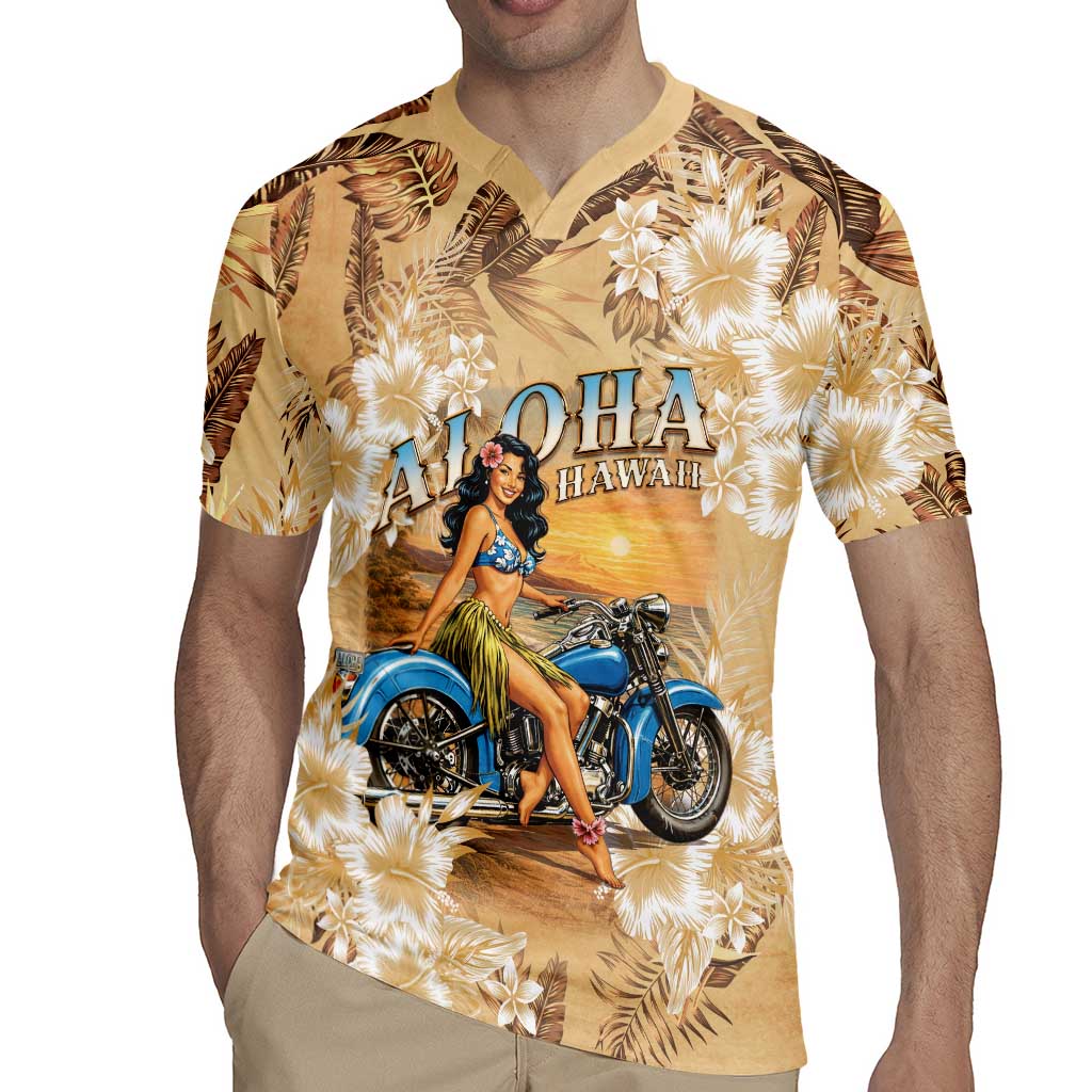 Aloha Hawaii Biker Rugby Jersey Ride To Paradise