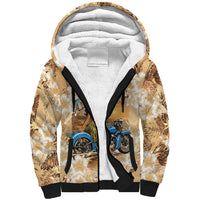 Aloha Hawaii Biker Sherpa Hoodie Ride To Paradise