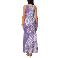 Polynesian Women's Day Family Matching Tank Maxi Dress and Hawaiian Shirt Purple Hibiscus Flowers With Polynesian Pattern LT05 - Polynesian Pride