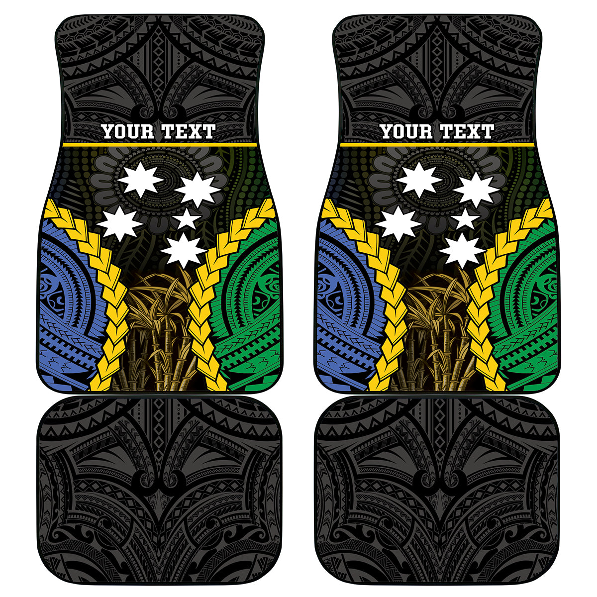 South Sea Islanders And Gilbert Islands Car Mats Kanakas Polynesian Pattern