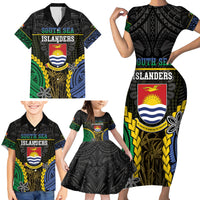 Personalised South Sea Islanders And Gilbert Islands Family Matching Short Sleeve Bodycon Dress and Hawaiian Shirt Kanakas Polynesian Pattern LT05 - Polynesian Pride