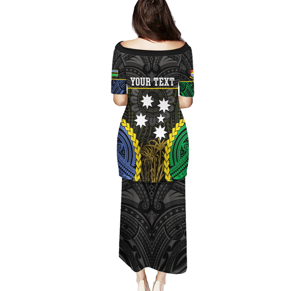 Personalised South Sea Islanders And Gilbert Islands Puletasi Kanakas Polynesian Pattern
