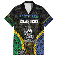 Personalised South Sea Islanders And New Caledonia Family Matching Off The Shoulder Long Sleeve Dress and Hawaiian Shirt Kanakas Polynesian Pattern LT05 Dad's Shirt - Short Sleeve Black - Polynesian Pride