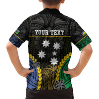 Personalised South Sea Islanders And New Caledonia Family Matching Short Sleeve Bodycon Dress and Hawaiian Shirt Kanakas Polynesian Pattern LT05 - Polynesian Pride