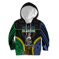 Personalised South Sea Islanders And New Caledonia Kid Hoodie Kanakas Polynesian Pattern LT05 Hoodie Black - Polynesian Pride