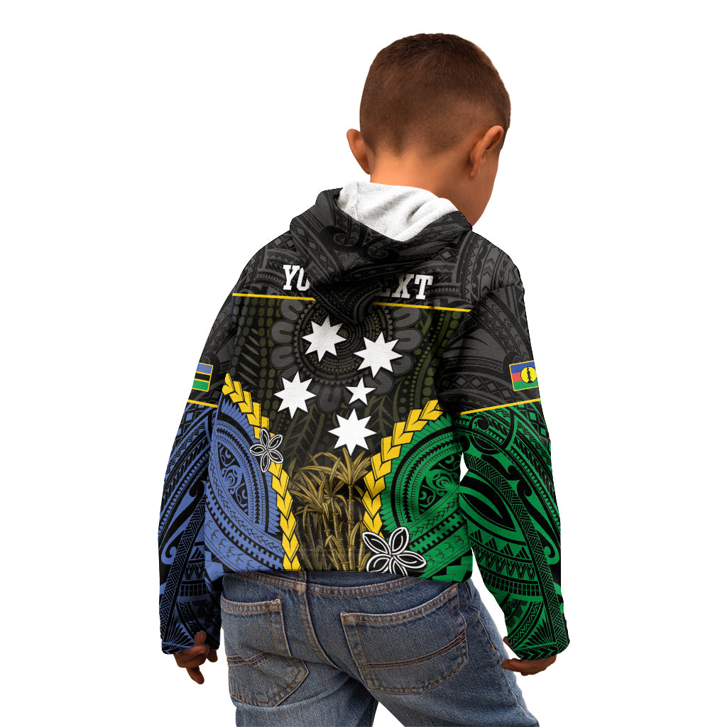 Personalised South Sea Islanders And New Caledonia Kid Hoodie Kanakas Polynesian Pattern LT05 - Polynesian Pride