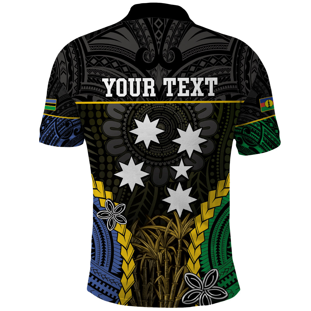 Personalised South Sea Islanders And New Caledonia Polo Shirt Kanakas Polynesian Pattern