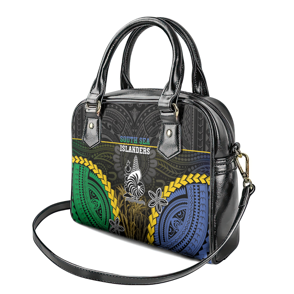 South Sea Islanders And New Caledonia Shoulder Handbag Kanakas Polynesian Pattern