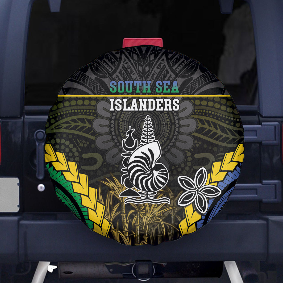 South Sea Islanders And New Caledonia Spare Tire Cover Kanakas Polynesian Pattern