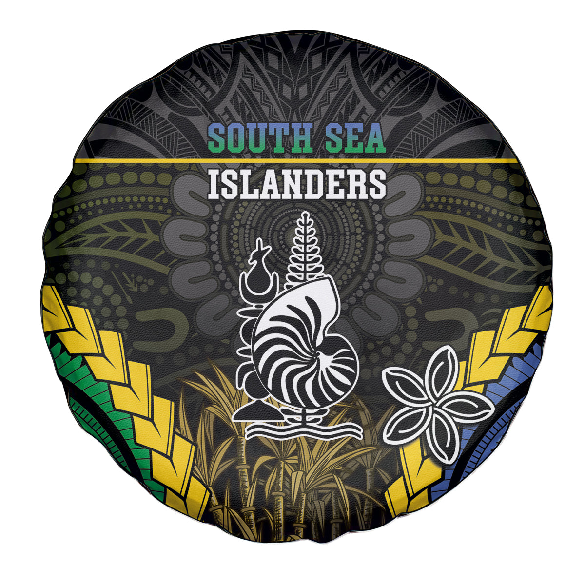 South Sea Islanders And New Caledonia Spare Tire Cover Kanakas Polynesian Pattern