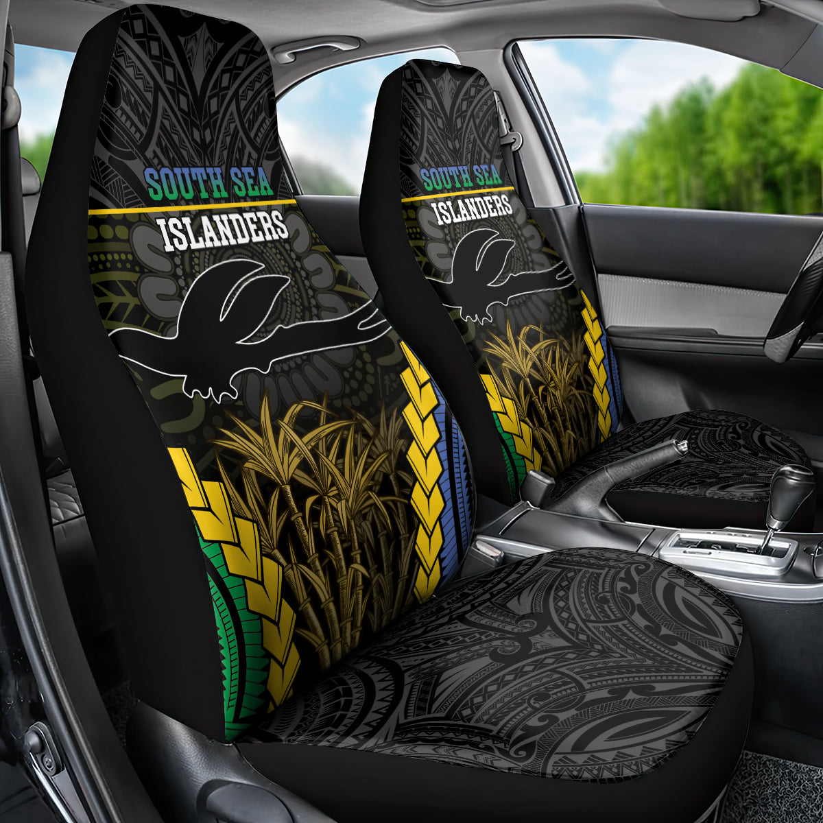 South Sea Islanders And New Ireland Car Seat Cover Kanakas Polynesian Pattern LT05 - Polynesian Pride