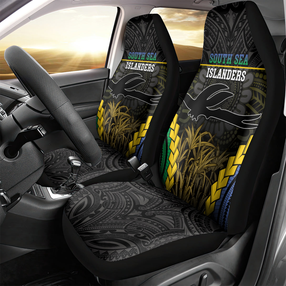 South Sea Islanders And New Ireland Car Seat Cover Kanakas Polynesian Pattern LT05 - Polynesian Pride
